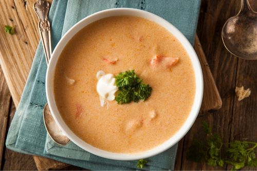 Lobster Bisque with Coconut Milk