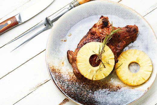 Marinated Flank Steak with Grilled Pineapple