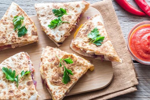 Orange Shrimp Quesadillas