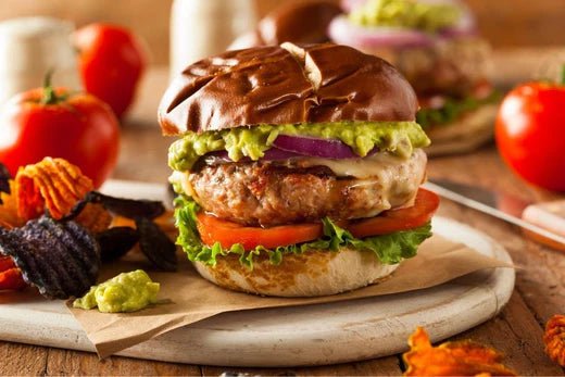 Turkey Burgers With Avocado Cream