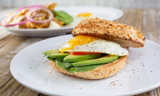 Different types of bagel topping