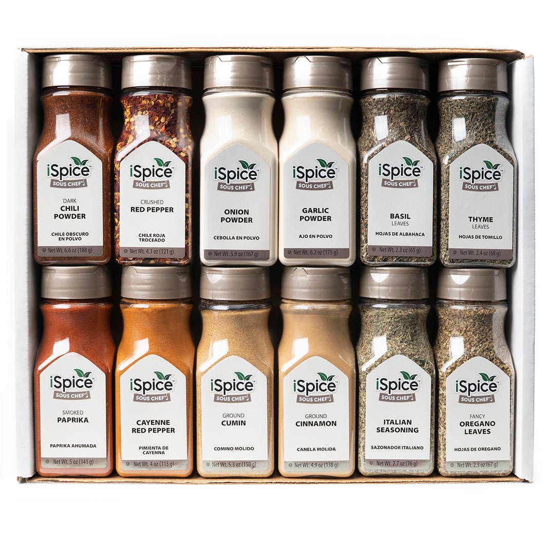 iSpice | 12 Pack of Spice and Herbs | Chef Naturelle | Mixed Spices &amp; Seasonings Gift Set | Kosher - iSpice You