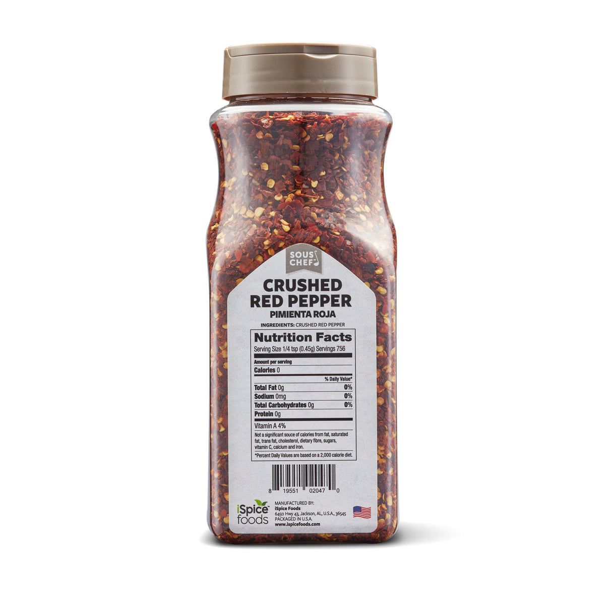 Spice Pepper | Crushed Red Pepper | 12 oz | Food Service Size | Halal | Rich Aroma