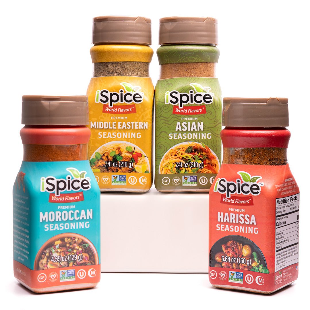 iSpice | 4 Pack of Ethnic Seasoning | Eastward | Mixed Spice &amp; Seasoning Gift Set | Halal | Kosher - iSpice You