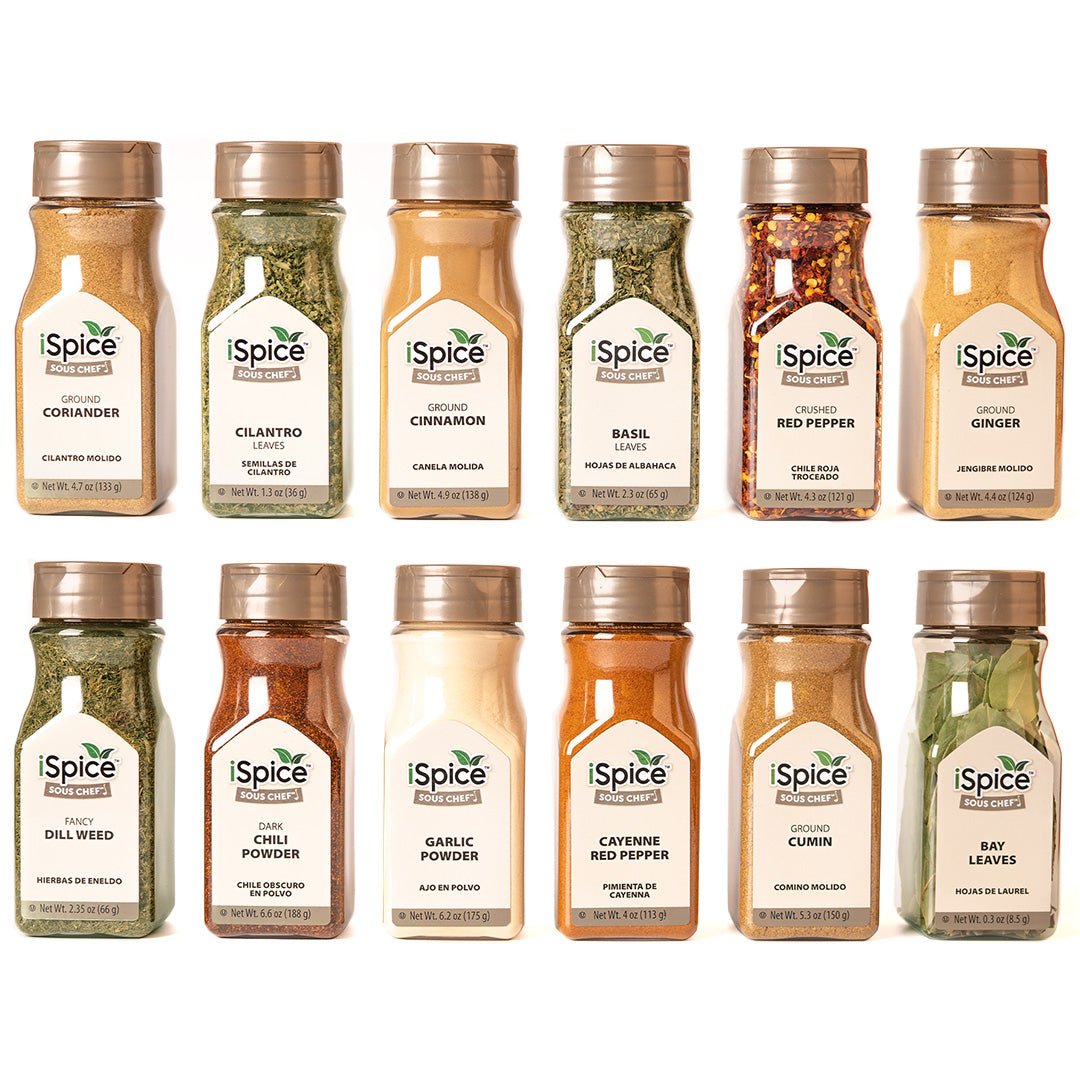 iSpice | 12 Pack of Spice and Herbs | Kitchen Mist | Mixed Spices & Seasonings Gift Set | Kosher - iSpice You