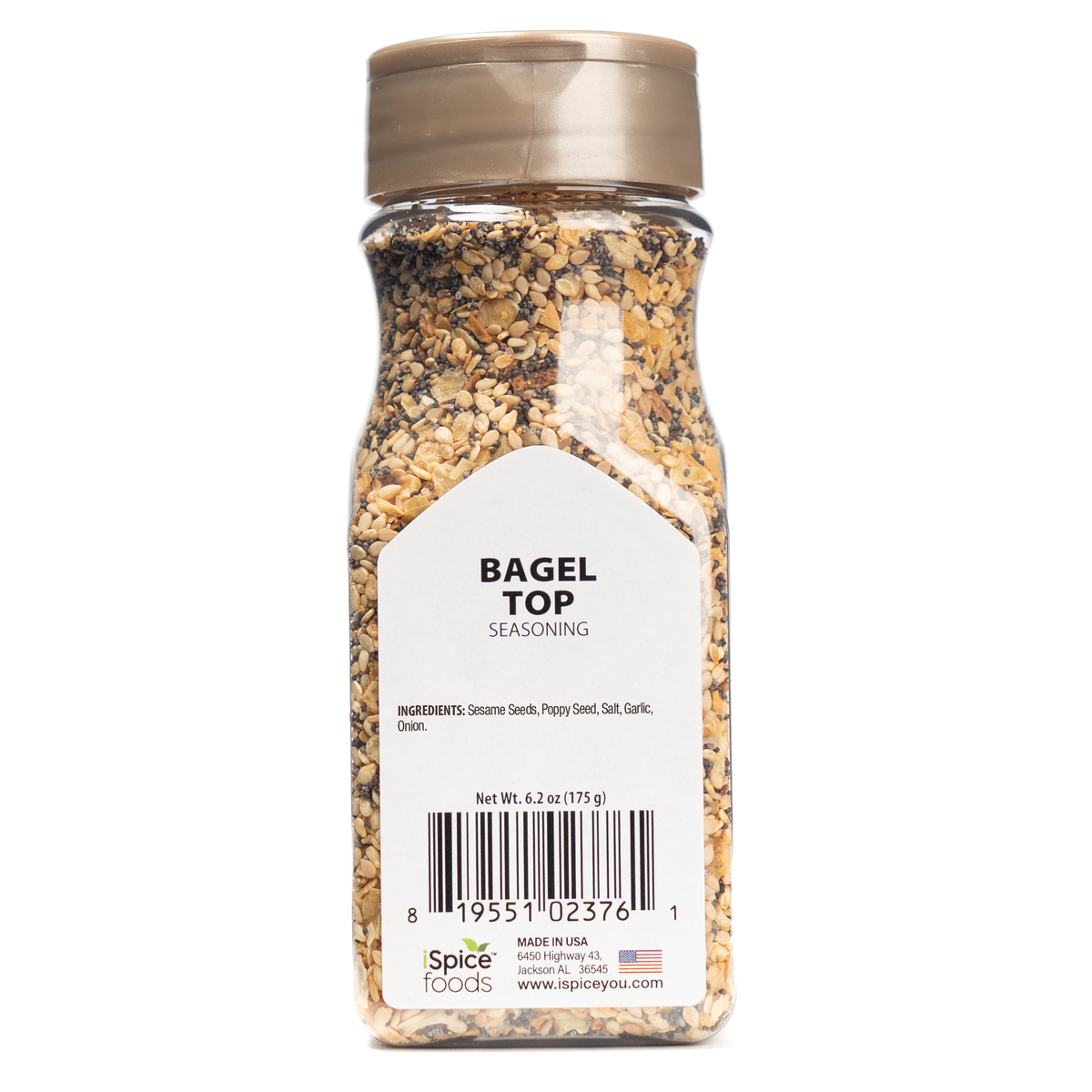 iSpice | Bagel Topping Seasoning | 6.2 oz | Mixed Spices &amp; Seasonings | Kosher | Perfect Crust