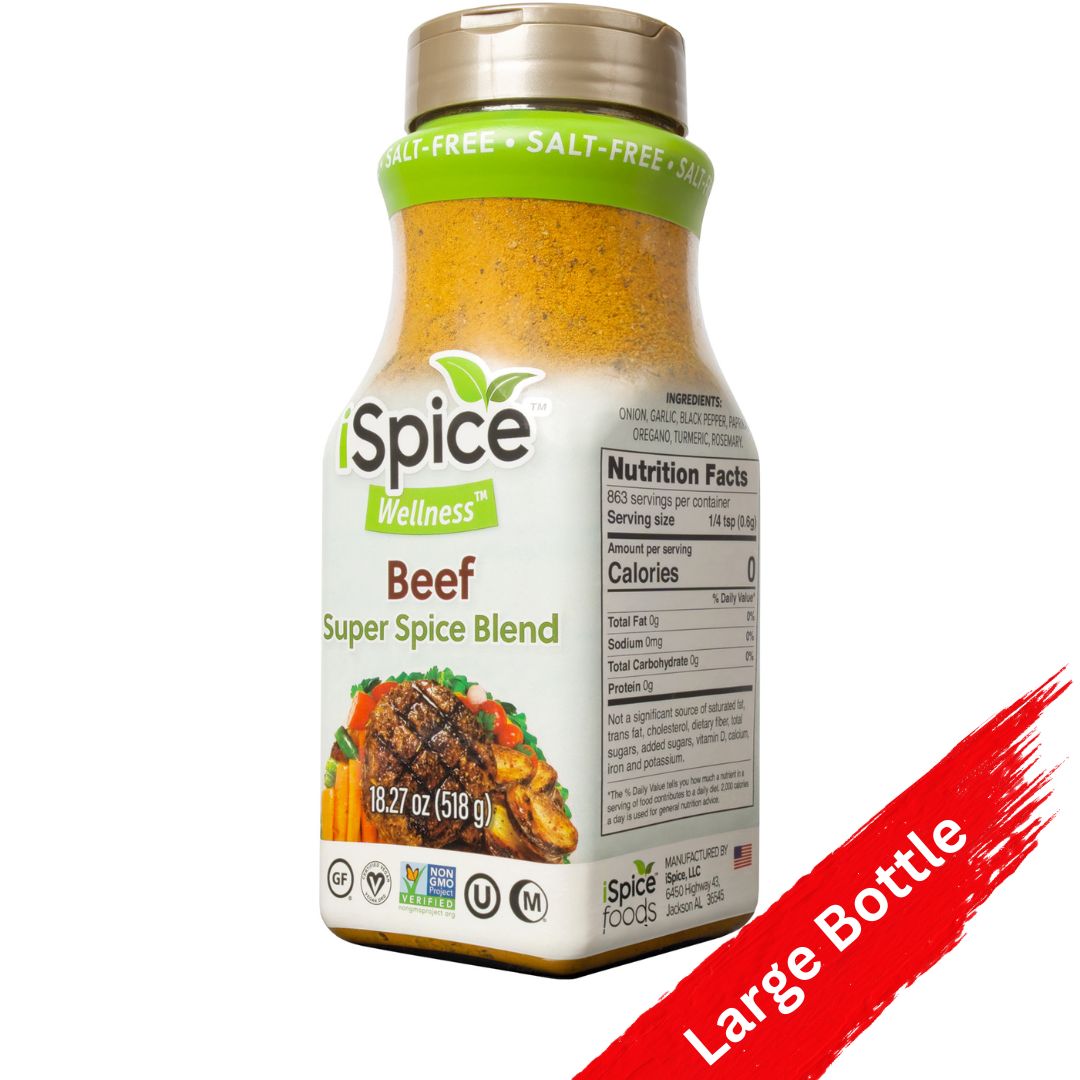 iSpice Blend | Salt-Free Beef Seasoning | 18.27 oz | Mixed Spice &amp; Seasoning | Food Service| Halal | Kosher - iSpice You