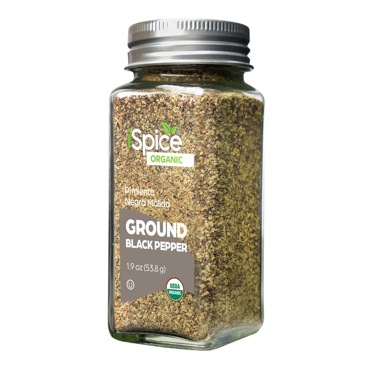 iSpice | Organic Black Pepper Ground | 1.9 oz | Premium Spices | Kosher | USDA Organic Certified - iSpice You