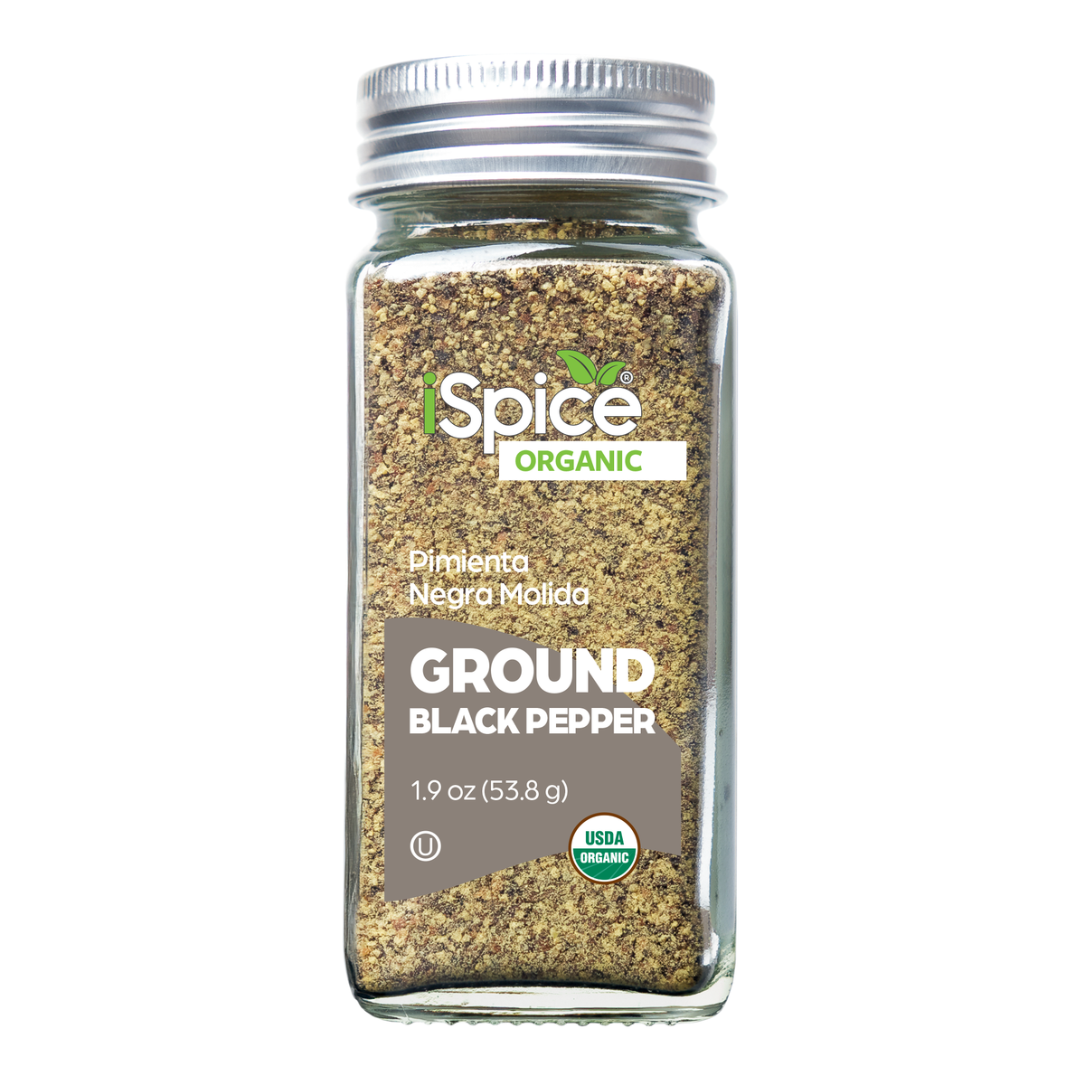 iSpice | Organic Black Pepper Ground | 1.9 oz | Premium Spices | Kosher | USDA Organic Certified - iSpice You