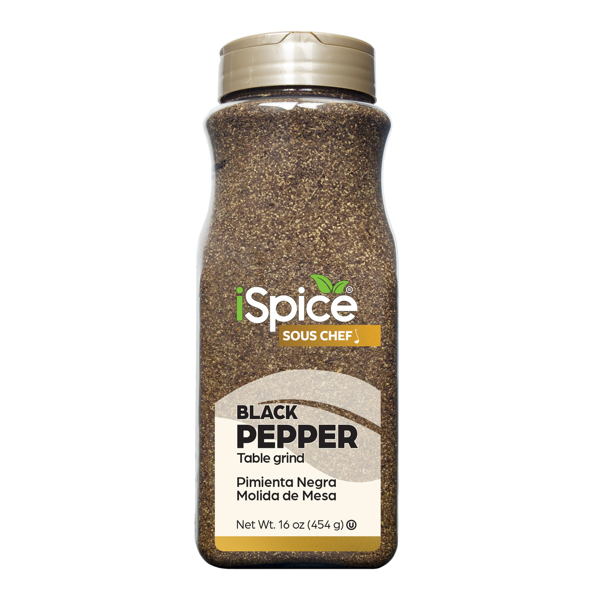 Bulk Black Pepper Ground 16 oz by iSpice - Kosher Certified for Food Service