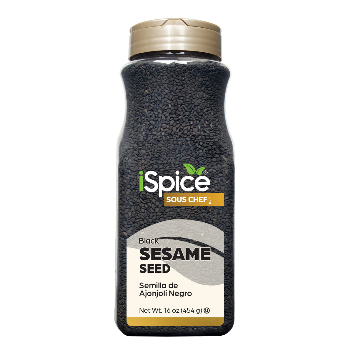 Bulk Sesame Seeds Black 16 oz by iSpice - Kosher Certified for Food Service