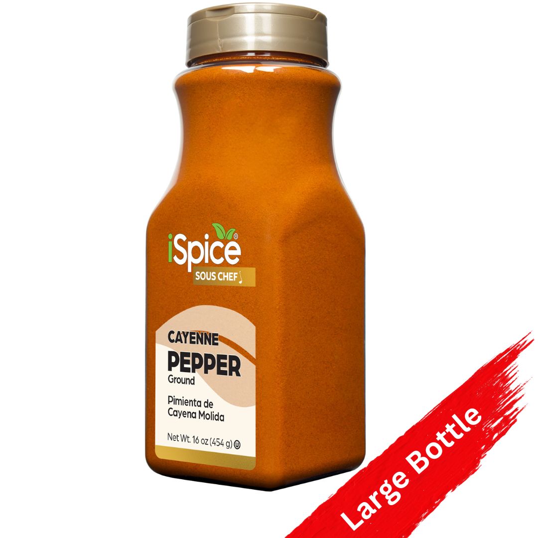 iSpice Cayenne Red Pepper 16 oz - Kosher Food Service Size with Rich Aroma