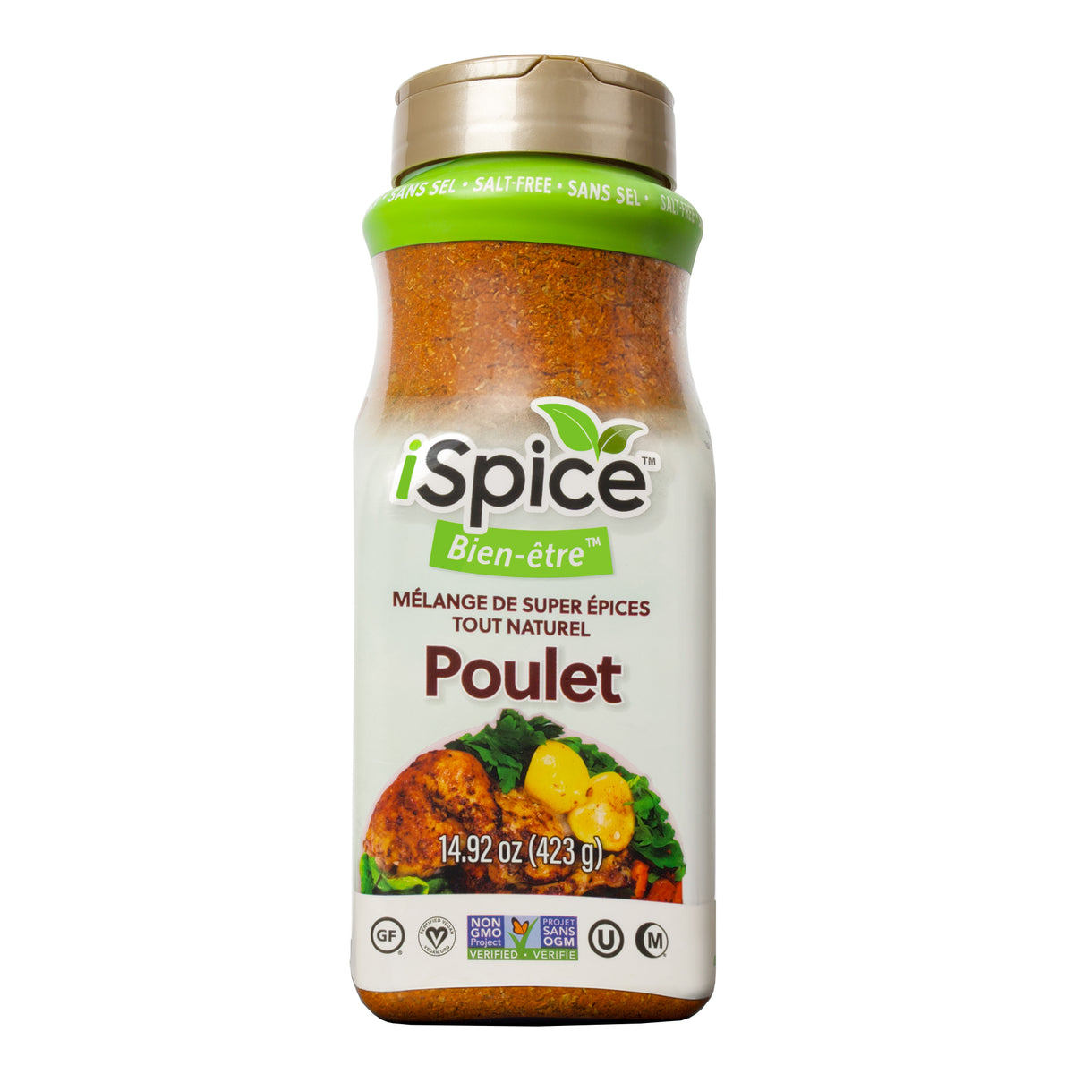 iSpice Blend Gourmet Salt-Free Chicken Seasoning 14.92 oz - Halal Kosher Spice Blend for Restaurants &amp; Chefs