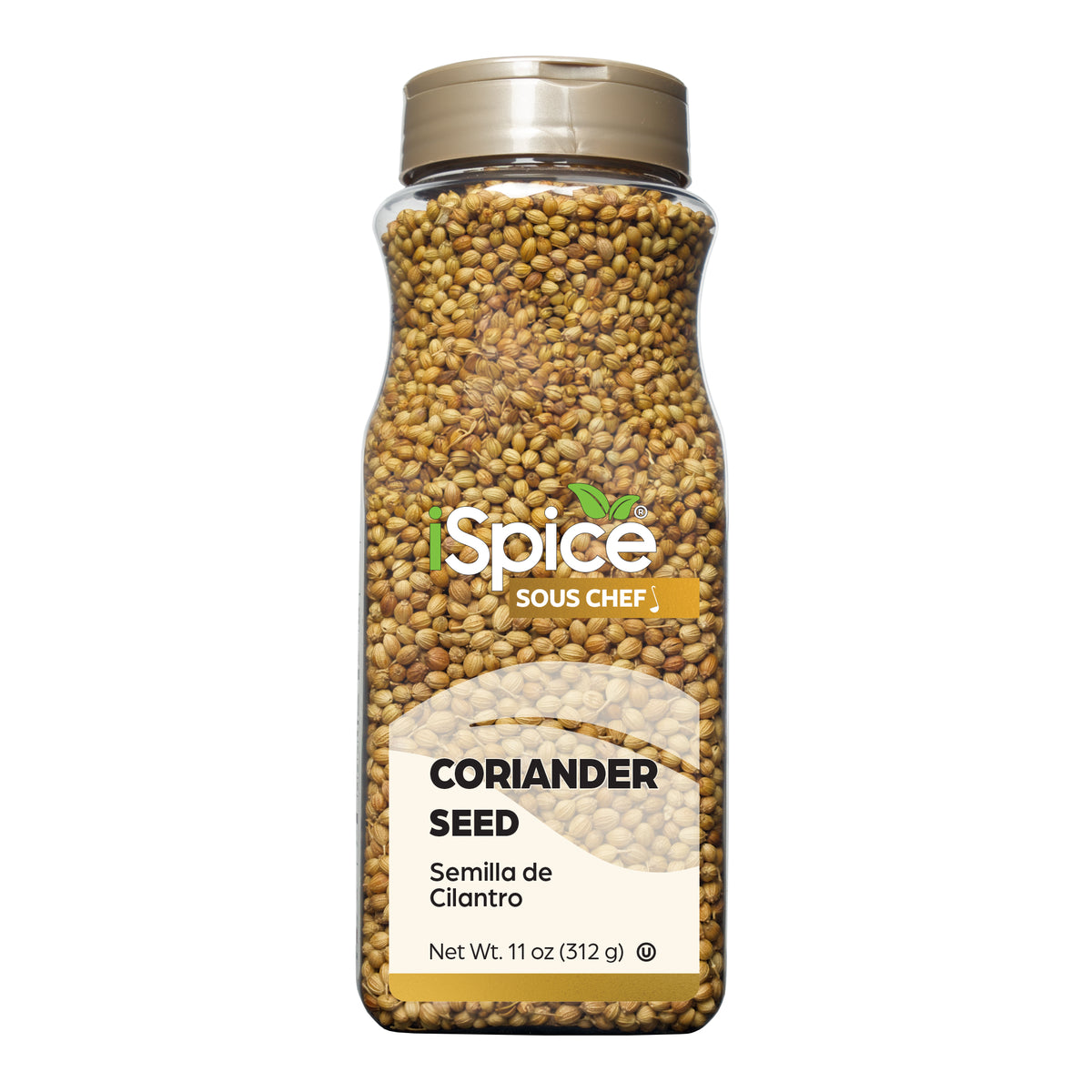 Bulk Coriander Seed Whole 11 oz by iSpice - Kosher Certified for Food Service