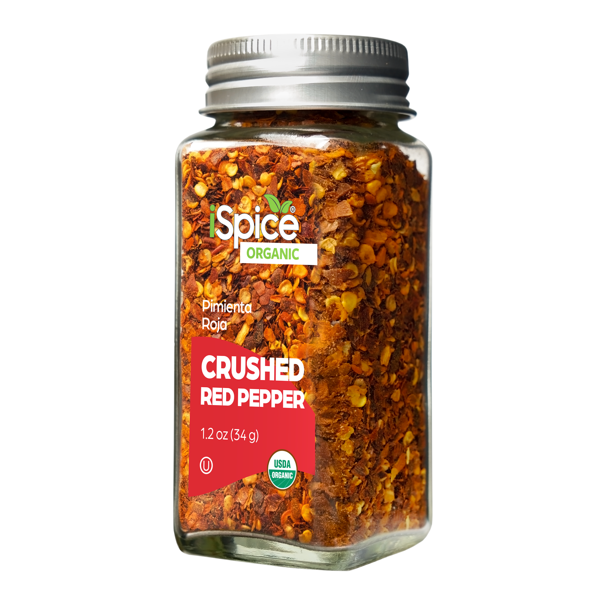 organic chili powder in a clear jar perfect for seasoning and adding spice to dishes