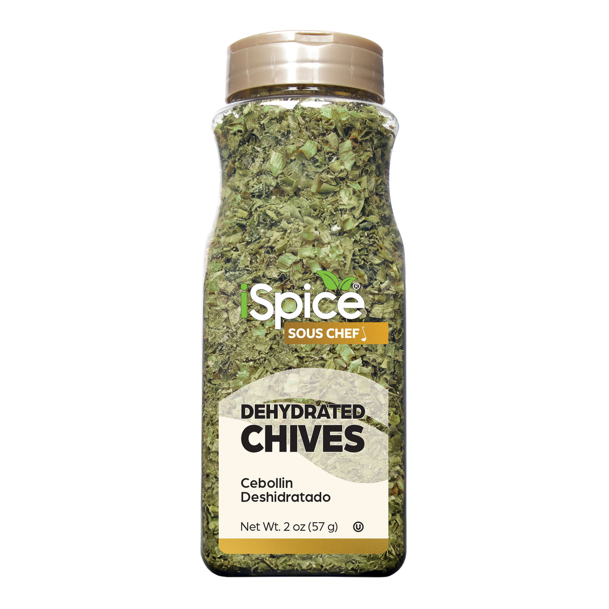 Bulk Chives Dehydrated 1.25 oz by iSpice - Kosher Certified for Food Service