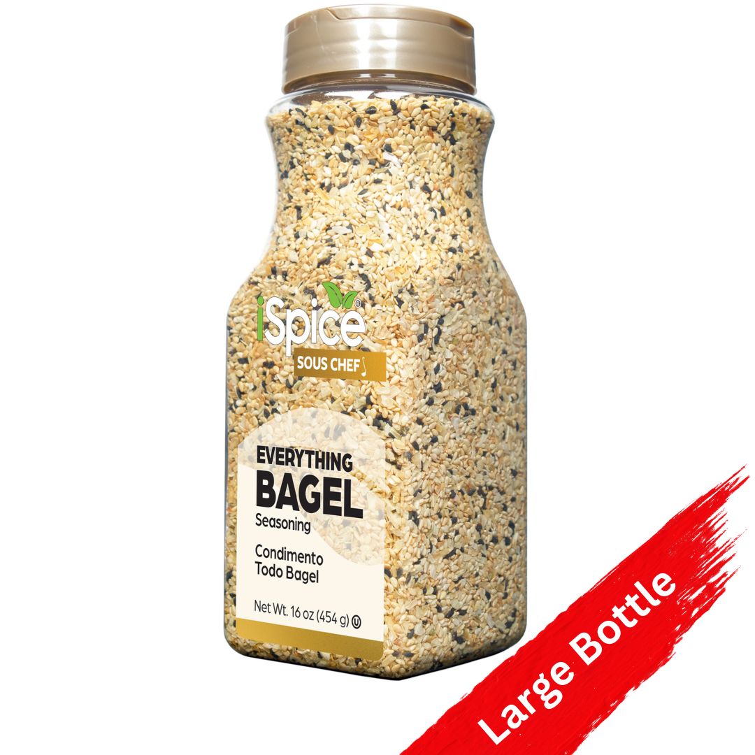 iSpice Blend Bagel Topping Seasoning 16 oz - Kosher Mixed Spices &amp; Seasonings for Food Service