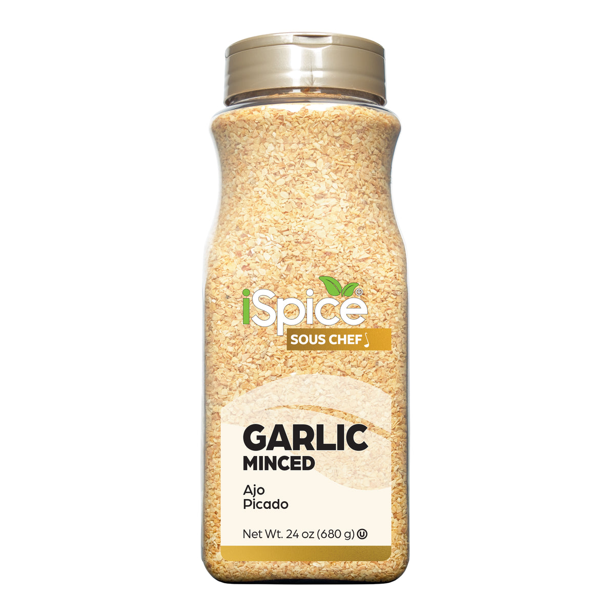 iSpice Gourmet Garlic Minced 24 oz - Kosher Spice for Restaurants &amp; Chefs