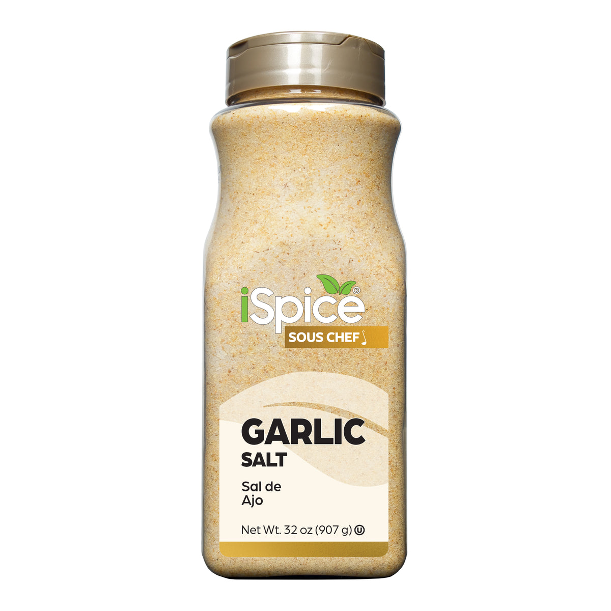 Bulk Garlic Salt 32 oz by iSpice - Kosher Certified for Food Service