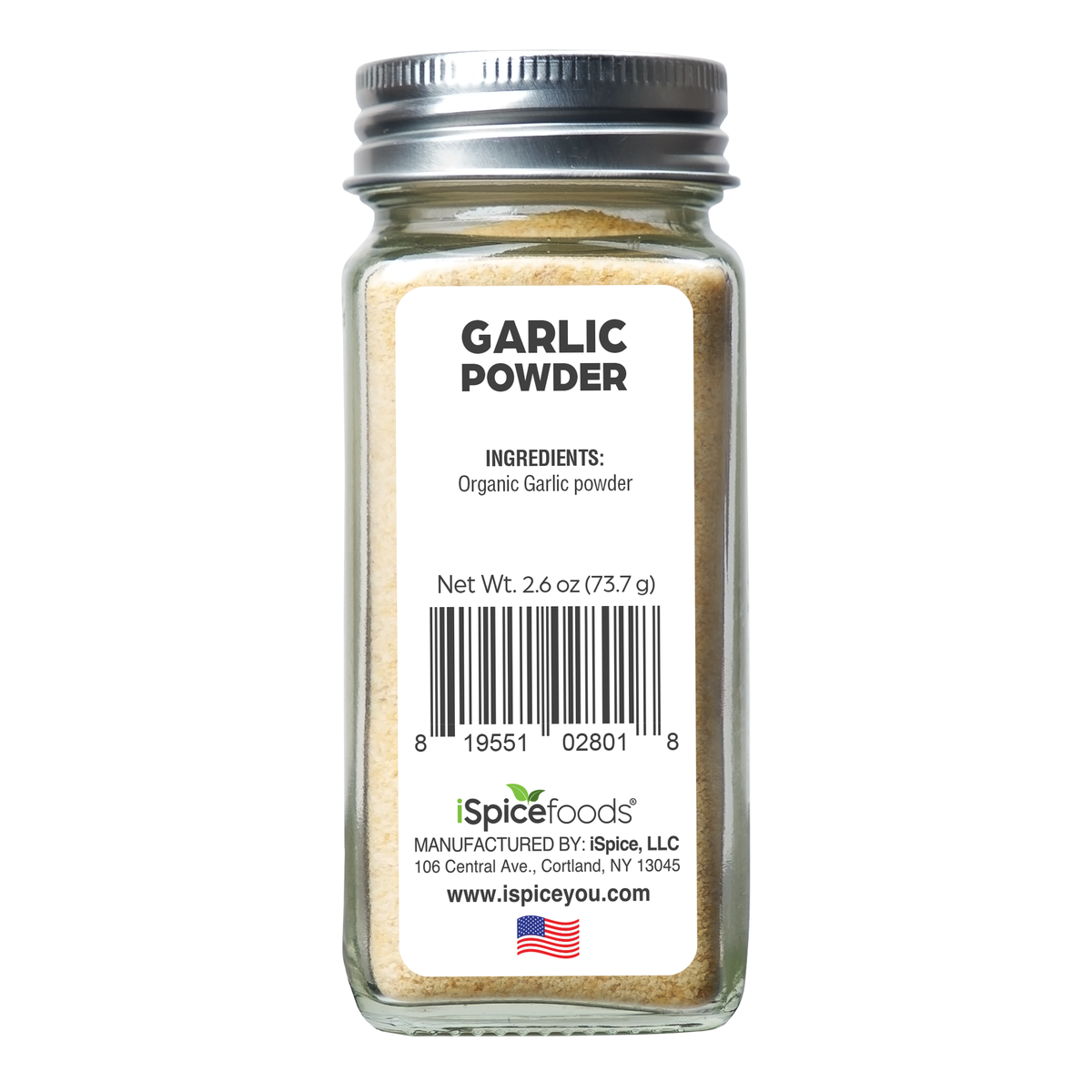 iSpice | Organic Garlic Powder | 2.6 oz | Premium Spices | Kosher | USDA Organic Certified - iSpice You