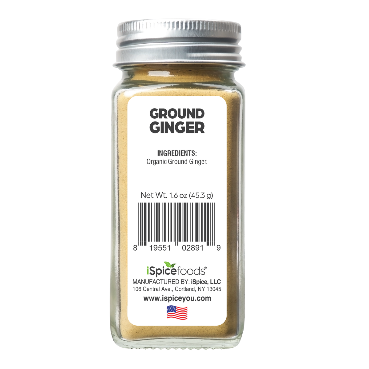 iSpice | Organic Ginger Ground | 1.6 oz | Premium Spices | Kosher | USDA Organic Certified - iSpice You