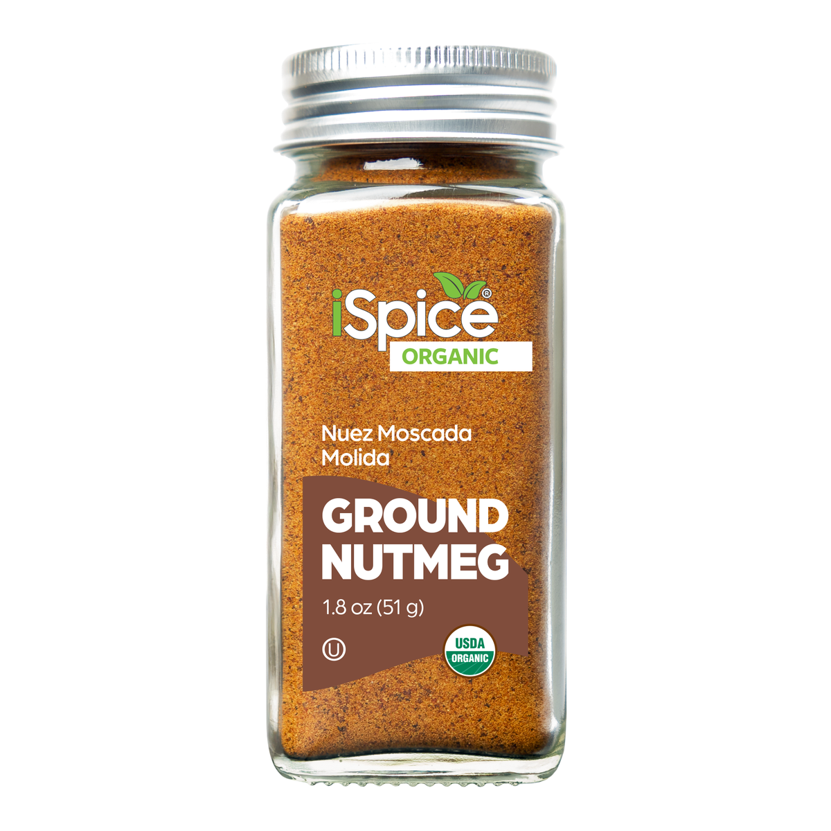 iSpice | Organic Nutmeg Ground | 1.8 oz | Premium Spices | Kosher | USDA Organic Certified - iSpice You