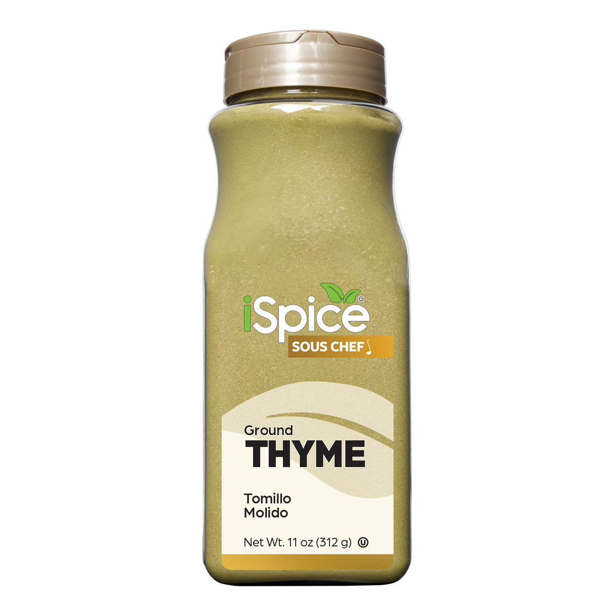 Bulk Thyme Ground 11 oz by iSpice - Kosher Certified for Food Service