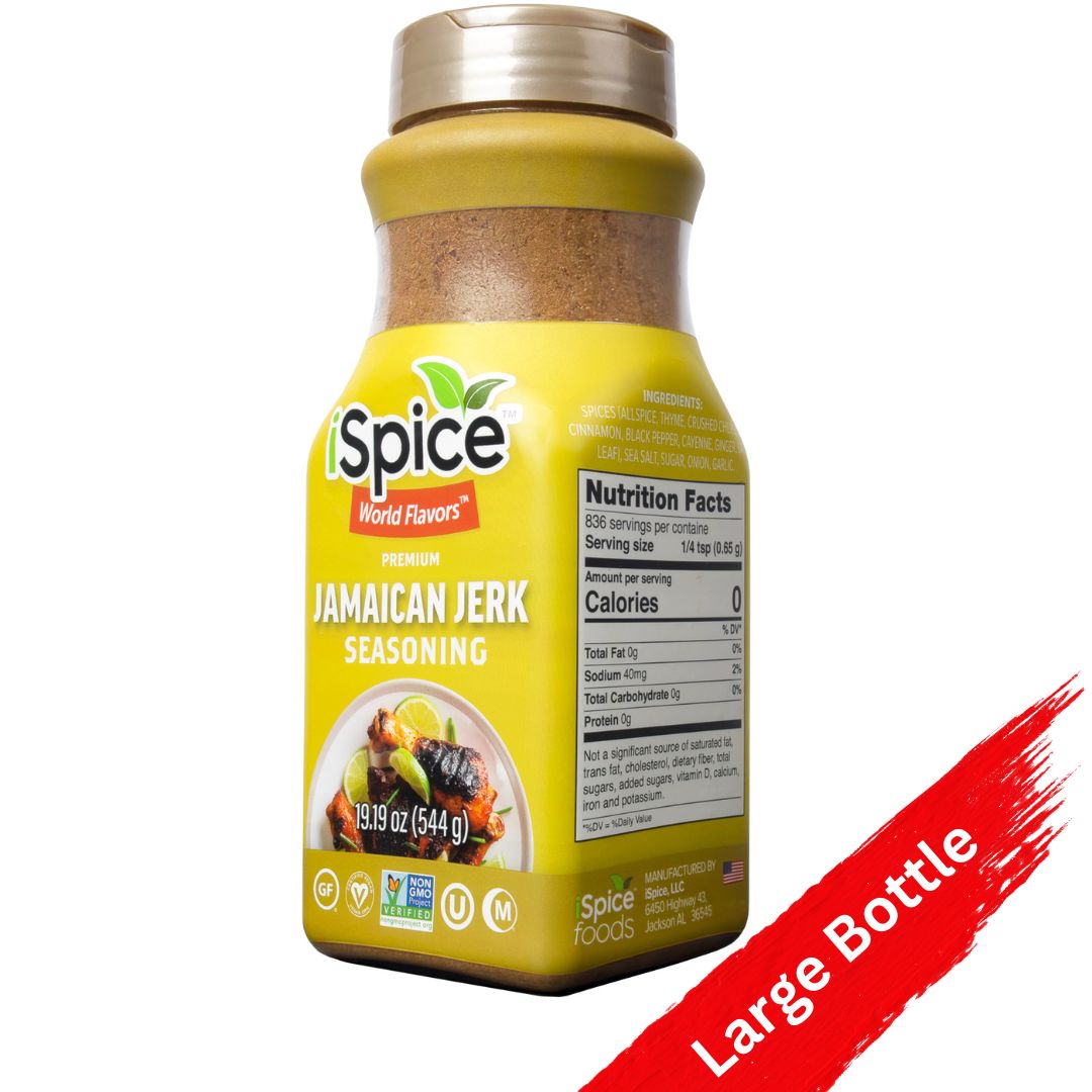 iSpice Blend Jamaican Jerk Seasoning 19.19 oz - Halal Kosher Mixed Spice &amp; Seasoning for Food Service