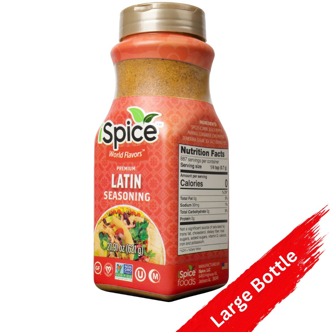 iSpice Blend | Latin Seasoning | 21.91 oz | Mixed Spice &amp; Seasoning | Food Service | Halal | Kosher | Non GMO - iSpice You