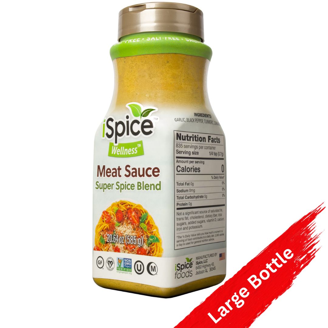 iSpice Blend| Salt-Free Meat Sauce Seasoning | 20.64 oz | Mixed Spice &amp; Seasoning | Food Service | Halal | Kosher - iSpice You