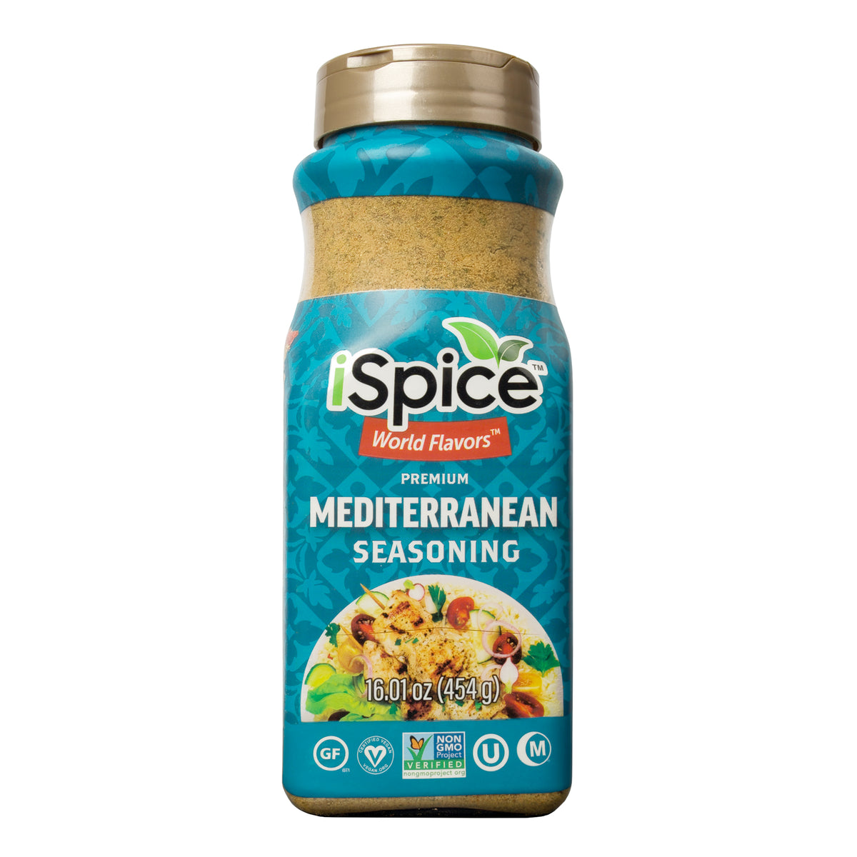 Bulk Mediterranean Seasoning 16.01 oz by iSpice - Halal Kosher for Food Service