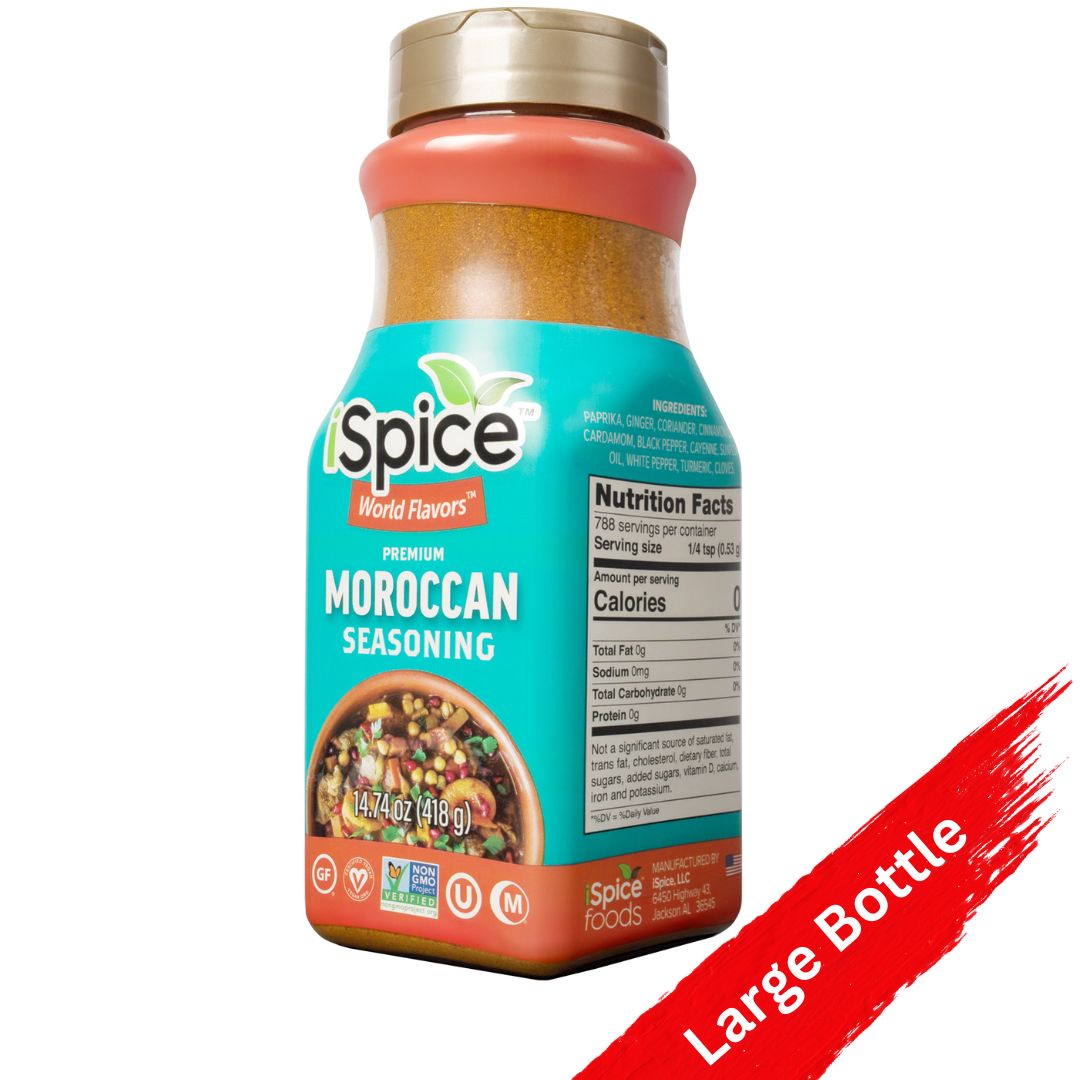 iSpice Blend | Moroccan Seasoning | 14.74 oz | Mixed Spice &amp; Seasoning | Food Service | Halal | Kosher | Non GMO - iSpice You