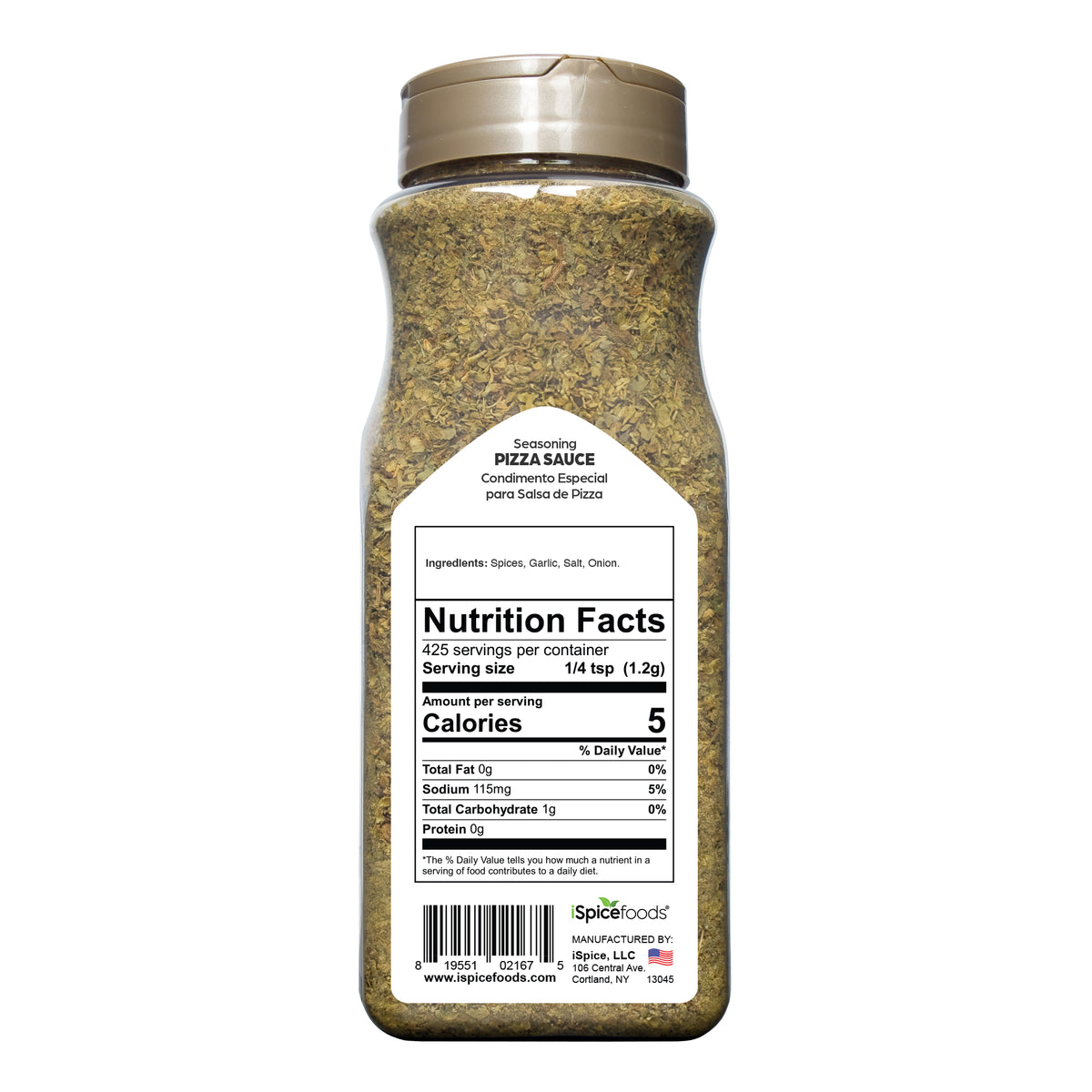 iSpice Gourmet Pizza Sauce Seasoning 18 oz - Kosher Spice Blend for Restaurants &amp; Chefs