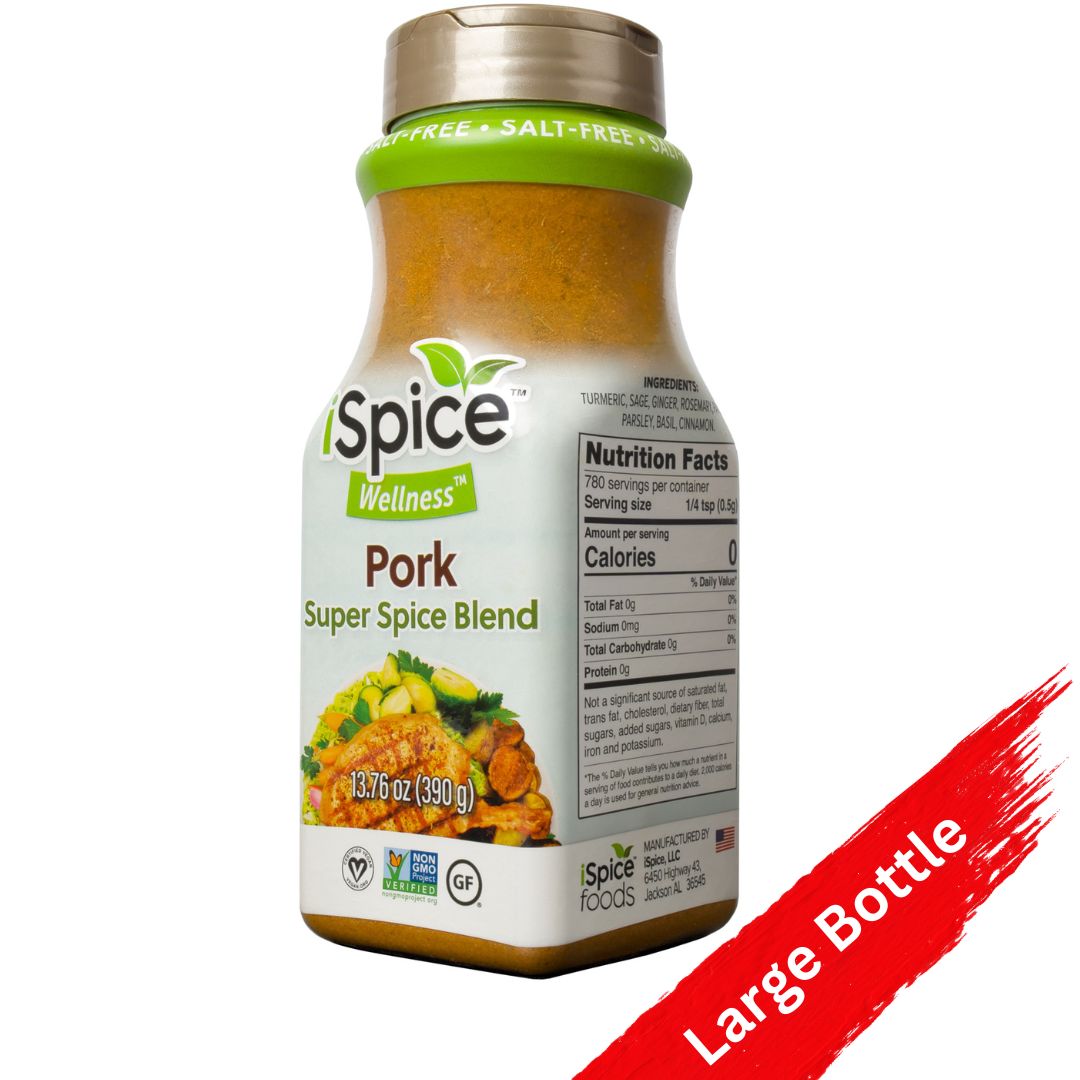 iSpice Blend | Salt-Free Pork Seasoning | 13.76 oz | Mixed Spice &amp; Seasoning | Food Service | Halal | Kosher - iSpice You