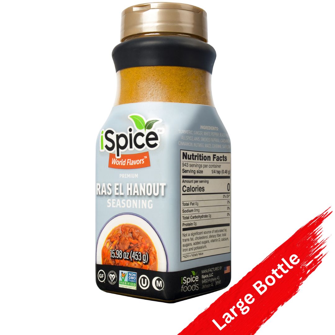 iSpice Blend | Ras el Hanout Seasoning | 15.98 oz | Mixed Spice &amp; Seasoning | Food Service | Halal | Kosher - iSpice You