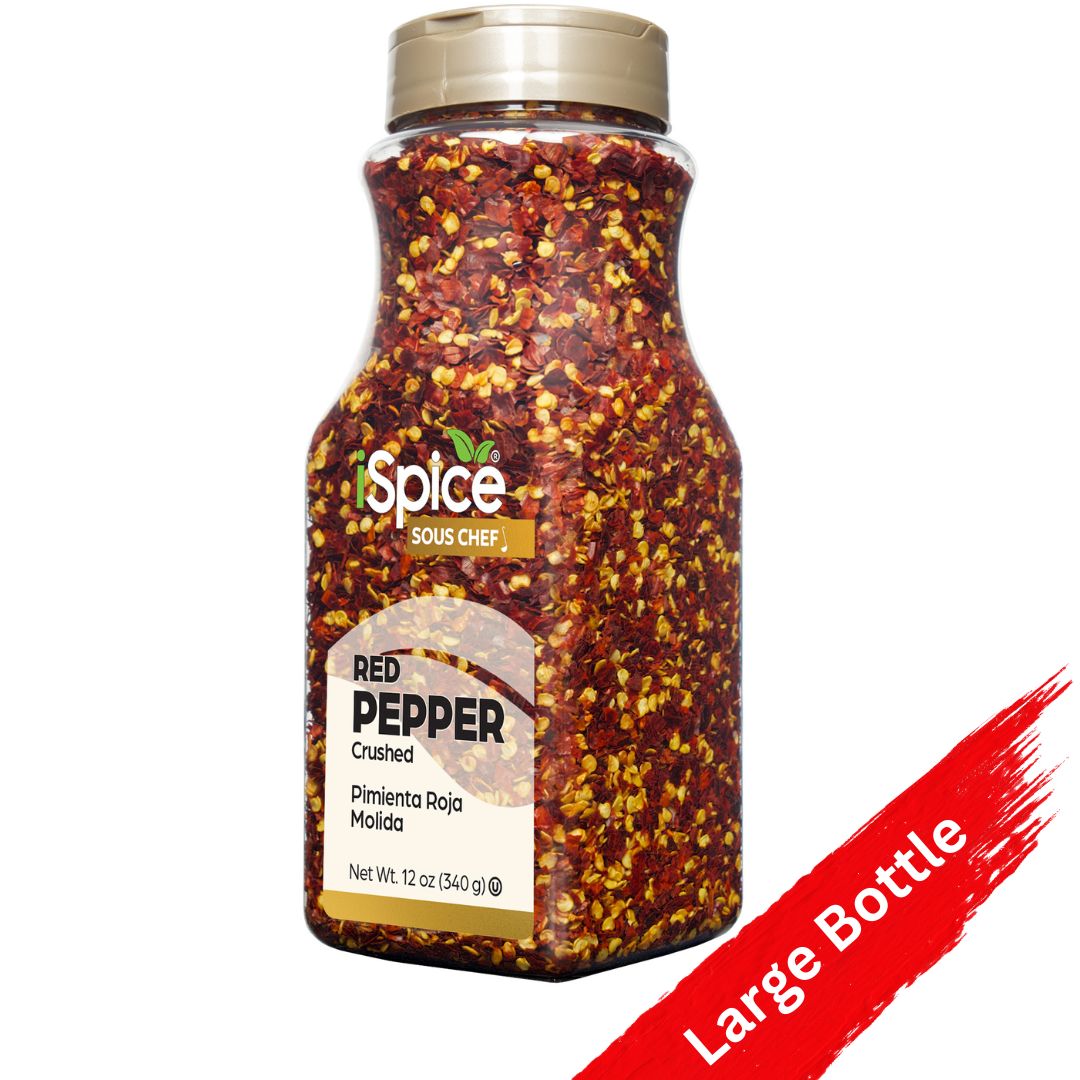 iSpice Crushed Red Pepper 12 oz - Kosher Food Service Size with Rich Aroma