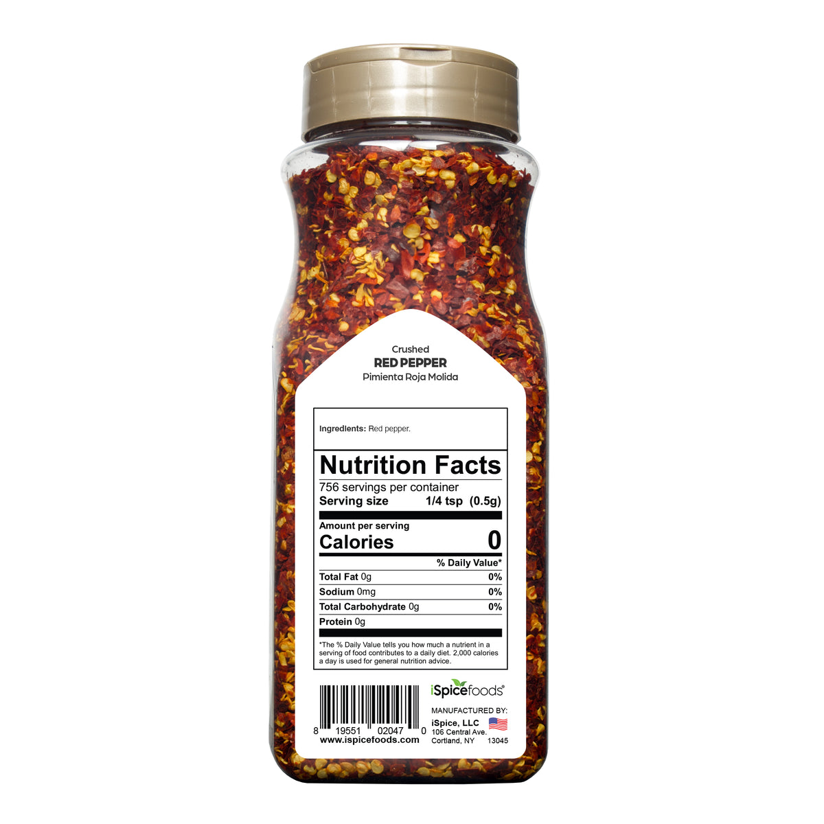 iSpice Gourmet Crushed Red Pepper 12 oz - Kosher Spice for Restaurants &amp; Chefs