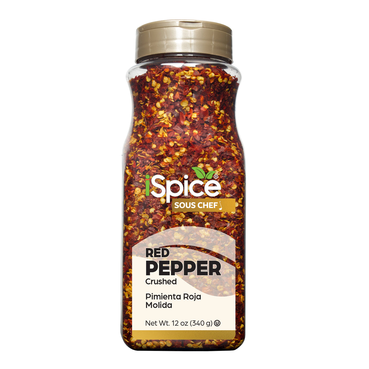 Bulk Crushed Red Pepper 12 oz by iSpice - Kosher Certified for Food Service