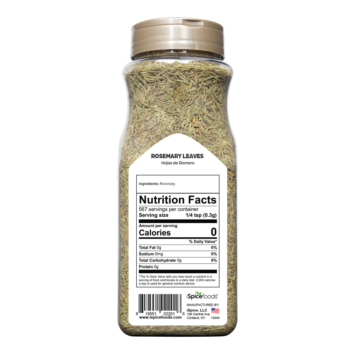 iSpice Gourmet Rosemary Leaves 6 oz - Kosher Spice for Restaurants &amp; Chefs