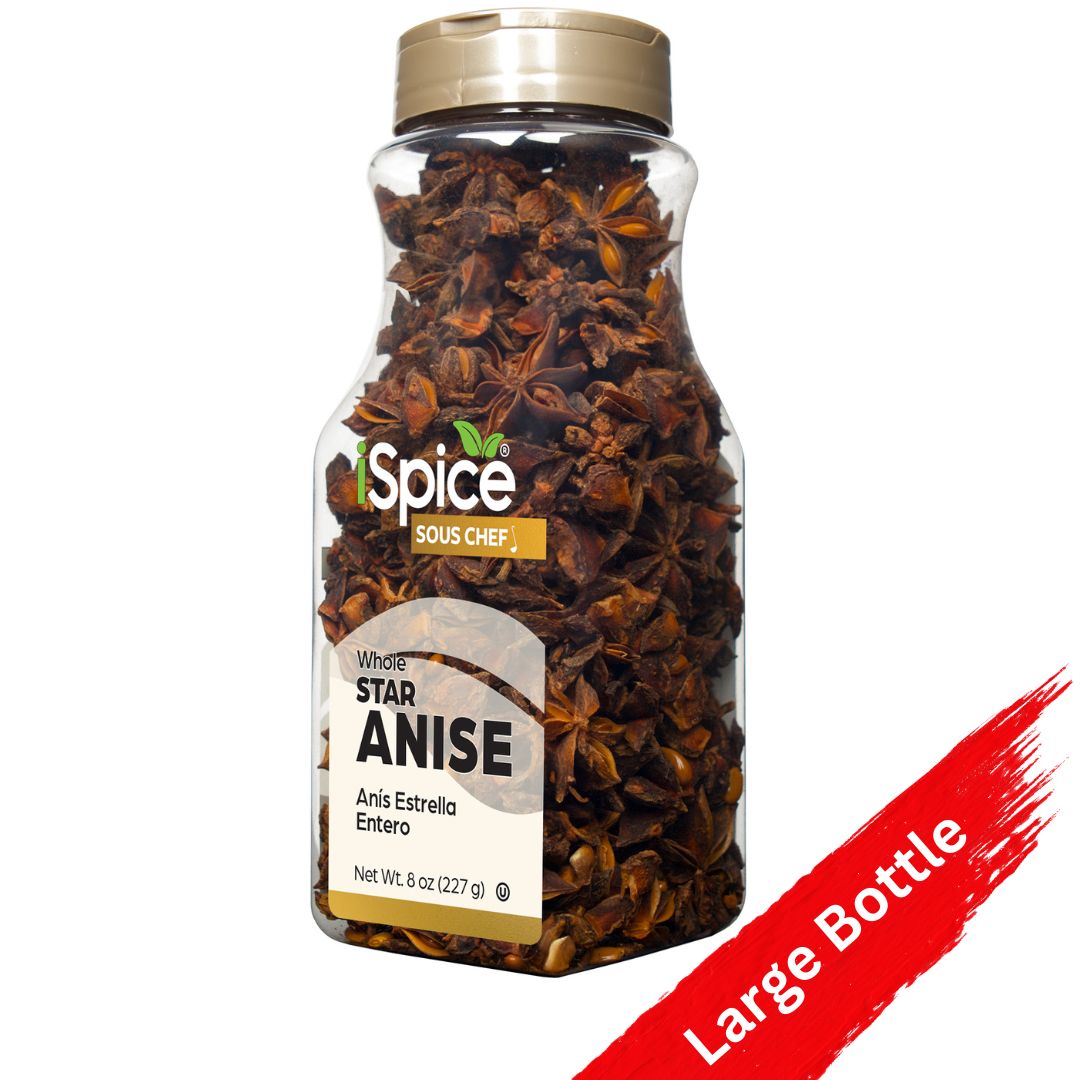 iSpice Star Anise Whole 8 oz - Kosher Food Service Size Gourmet Spice