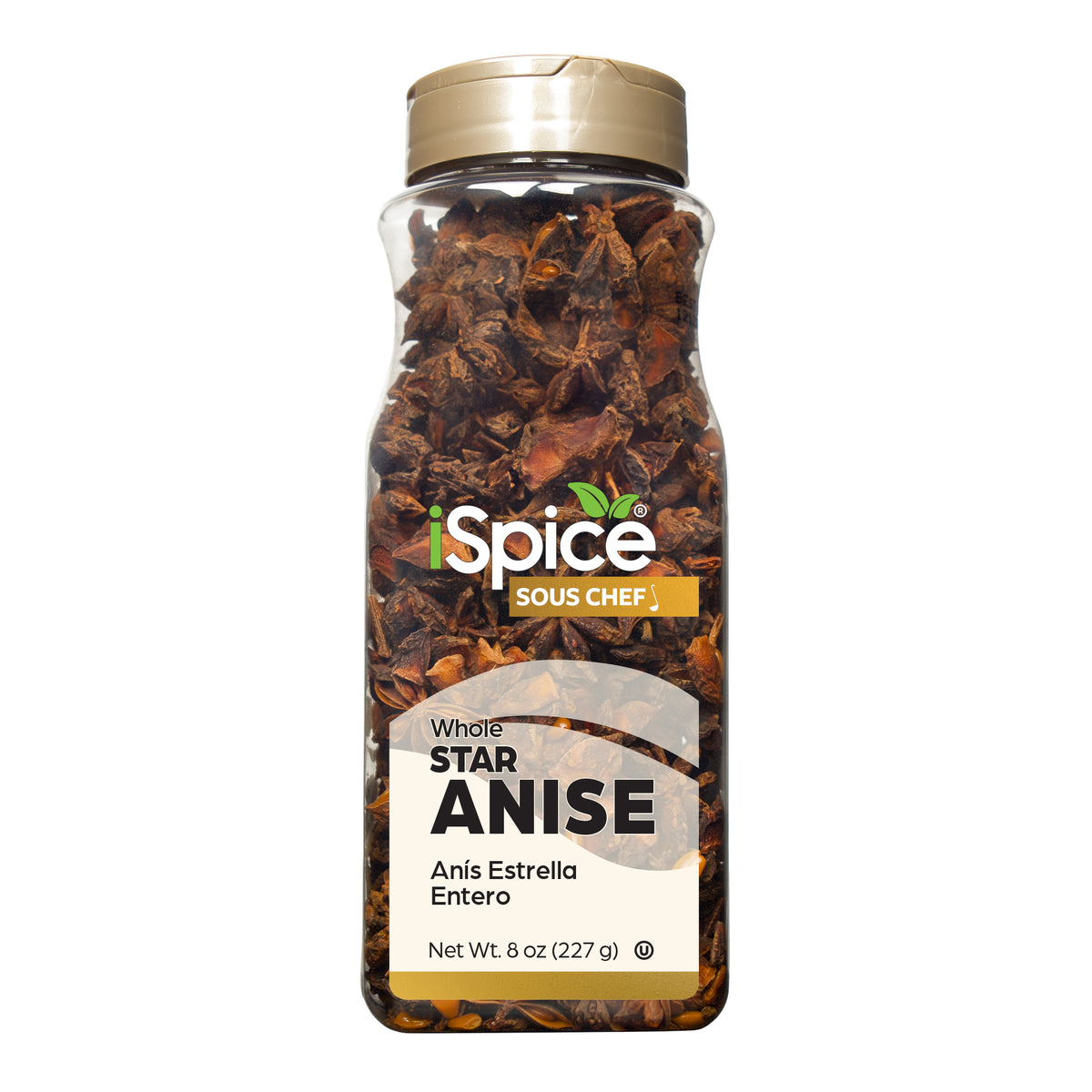 Bulk Star Anise Whole 8 oz by iSpice - Kosher Certified for Food Service