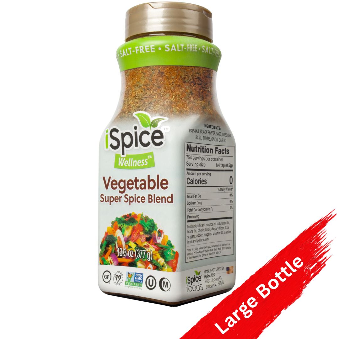 iSpice Blend Salt-Free Vegetable Seasoning 13.3 oz - Halal Mixed Spice &amp; Seasoning for Food Service