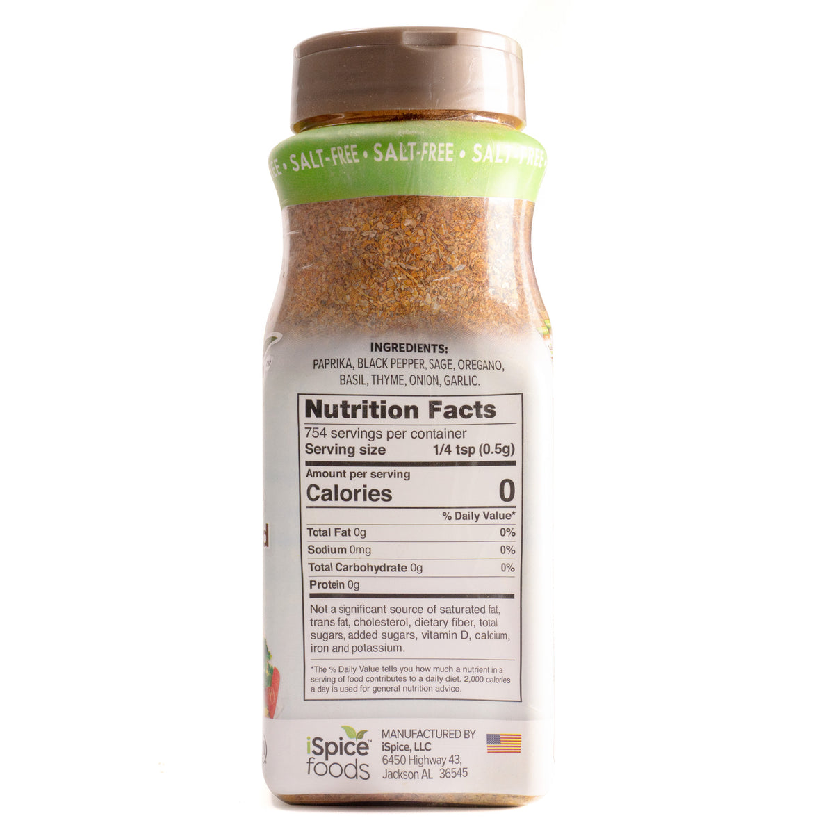 Spice Blend | Salt-Free Vegetable Seasoning | 13.3 oz | Mixed Spice &amp; Seasoning | Food Service | Halal