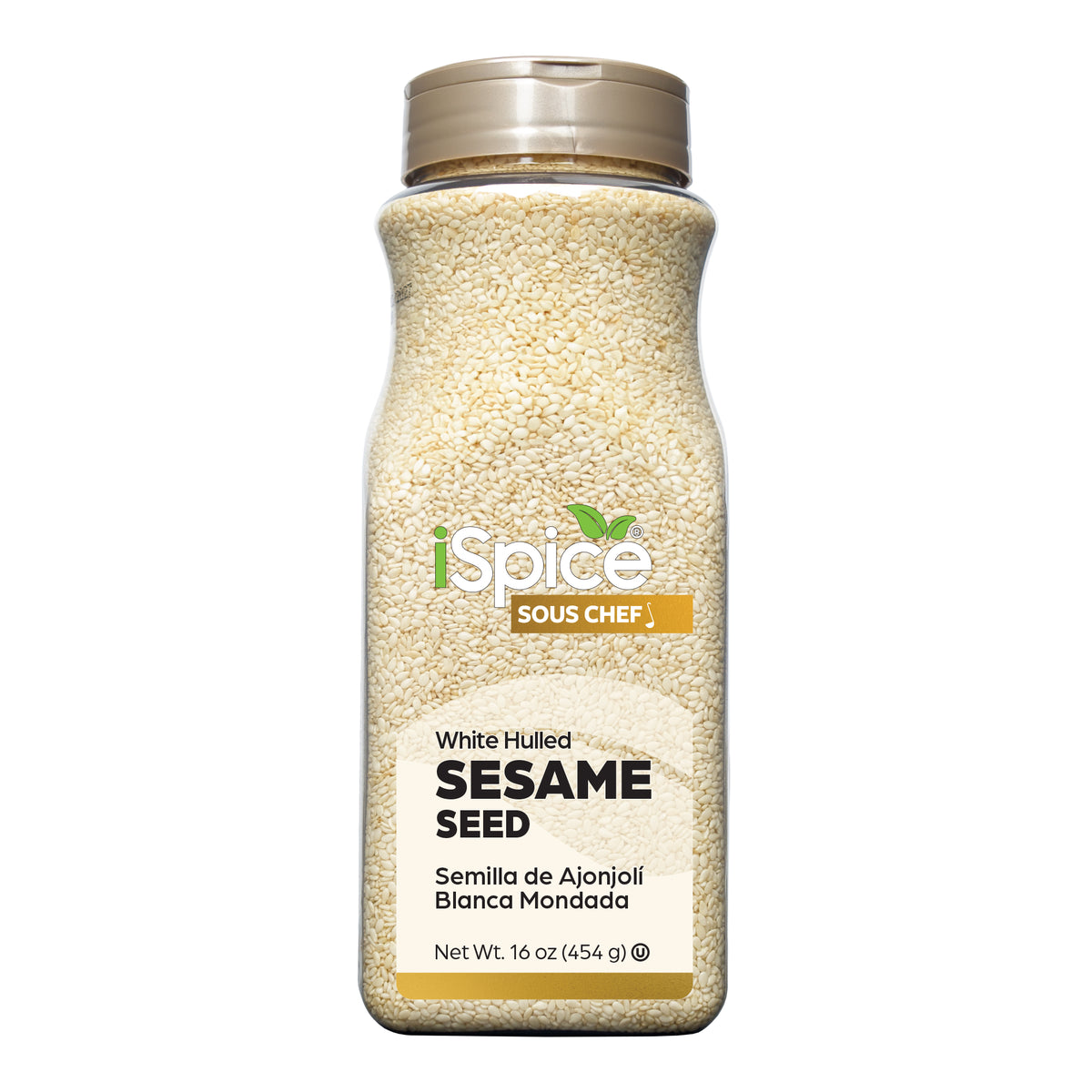 Bulk Sesame Seeds Hulled 16 oz by iSpice - Kosher Certified for Food Service