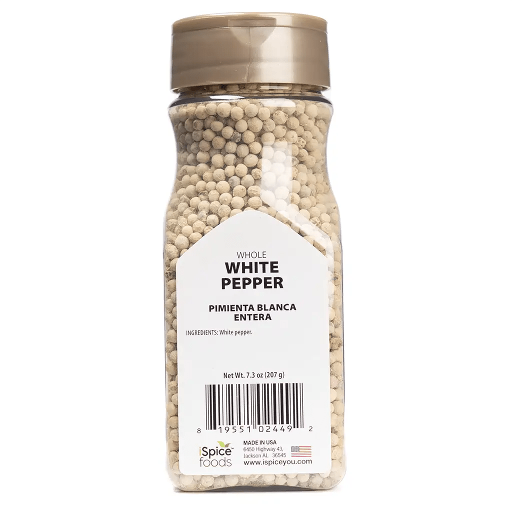 iSpice | White Pepper Whole | 7.3 oz | Gourmet Spice | Kosher | Delicate pungency - iSpice You