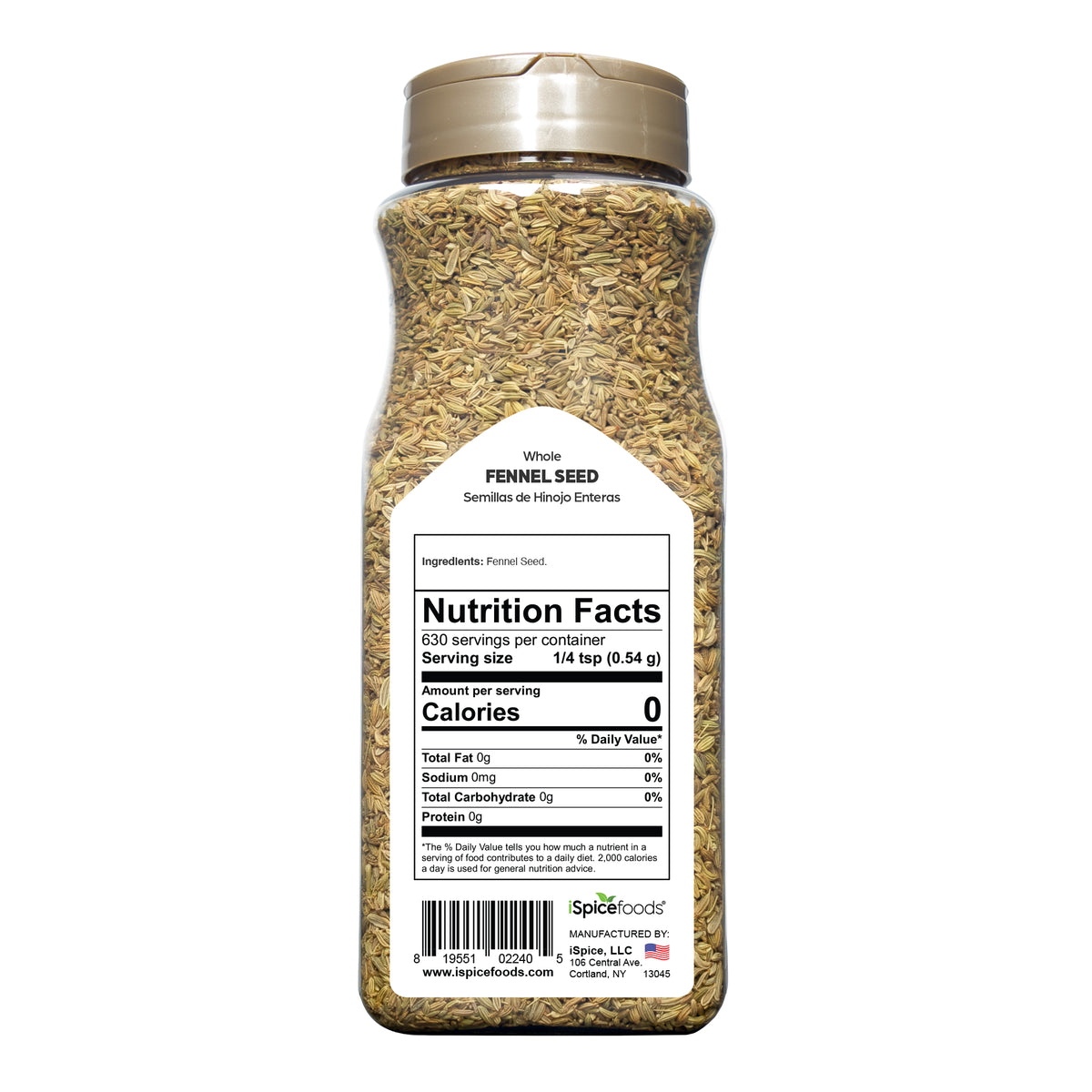 Gourmet Fennel Seeds 12oz - iSpice Kosher Spice for Restaurants &amp; Chefs