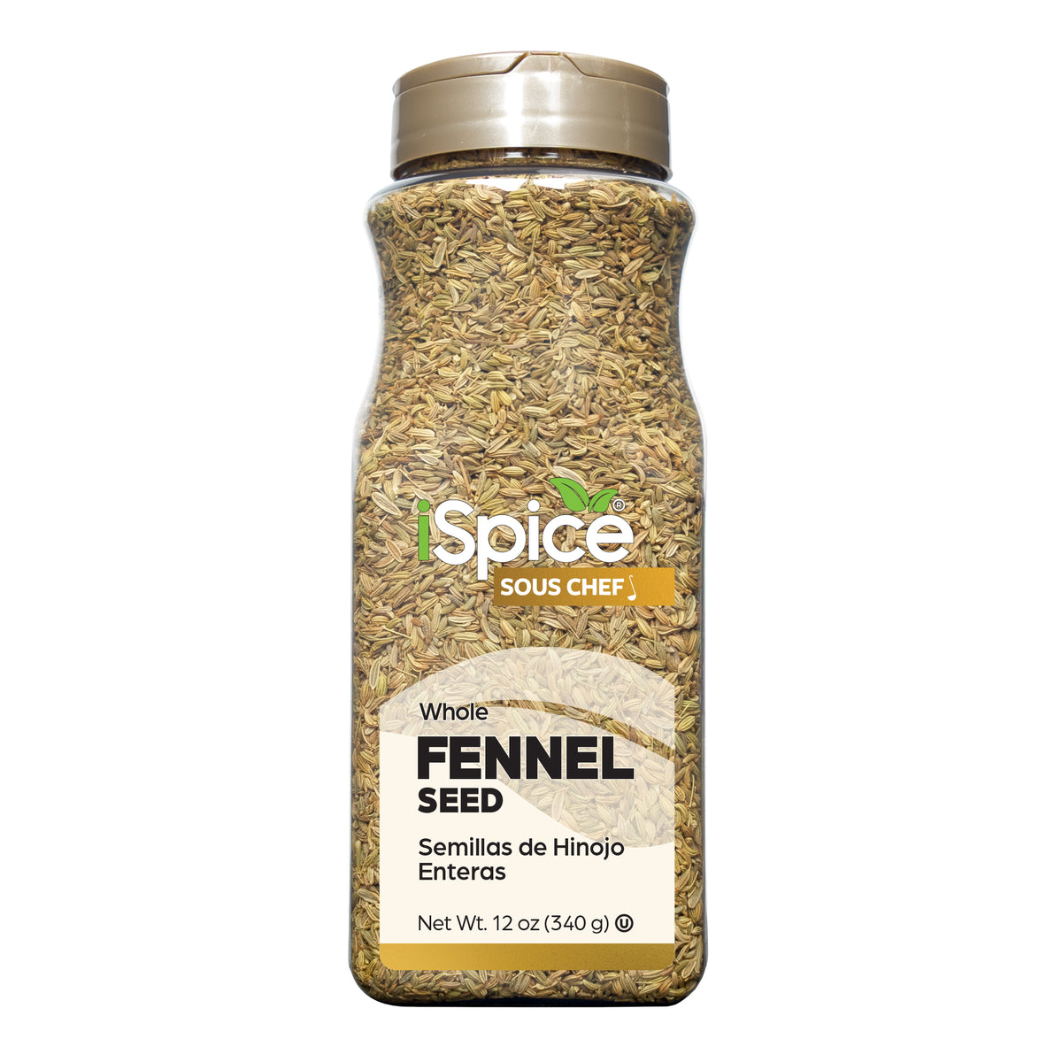 Bulk Fennel Seeds 12oz by iSpice - Kosher Certified for Food Service