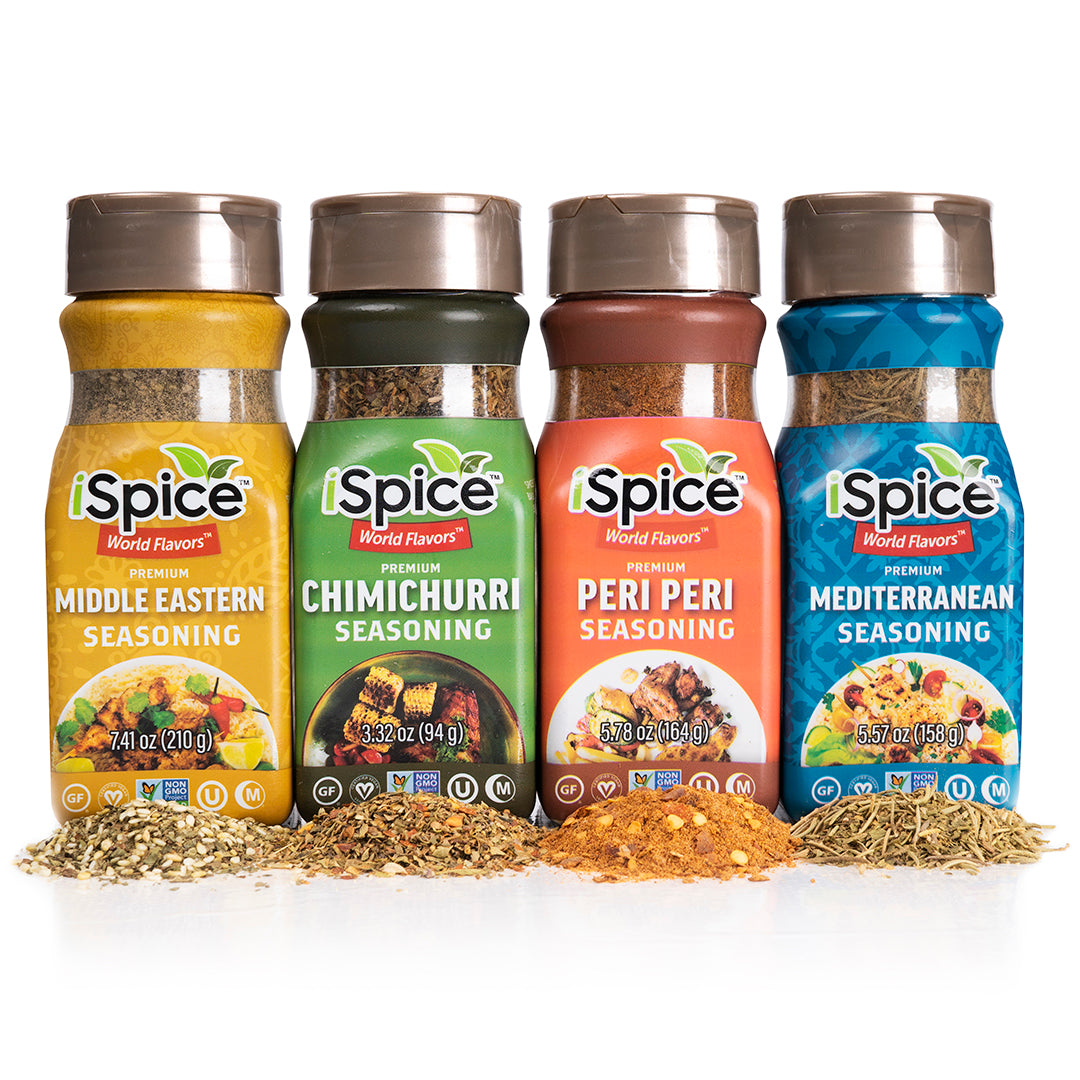 iSpice | 7 Pack of Spice and Herbs | Savory | Mixed Spices Seasonings Gift  Set | Kosher